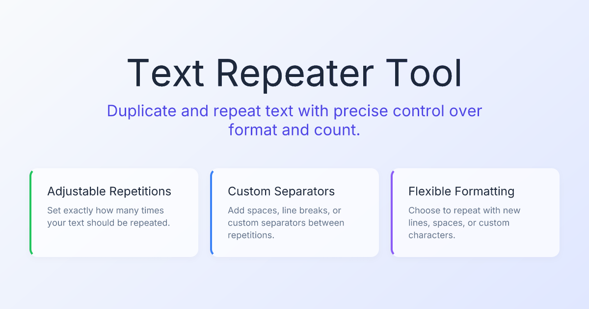 Text Repetar Text Repeater - Free Online Text Duplication Tool | Repeat Text ...